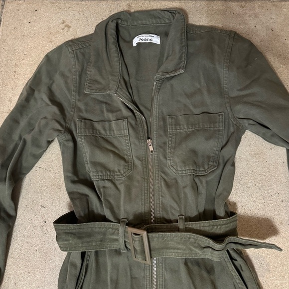 Reformation Jeans Utility Jumpsuit Army Green - Picture 2 of 6